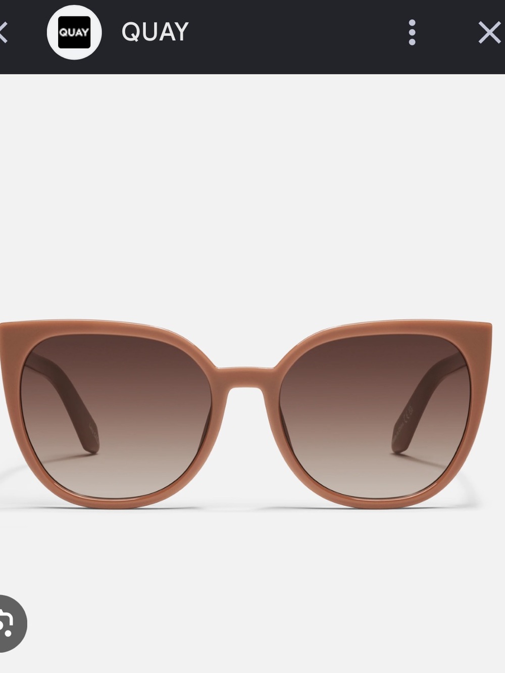 Quay Staycation Cat Eye Sunglasses in Doe Frame / Brown Lens